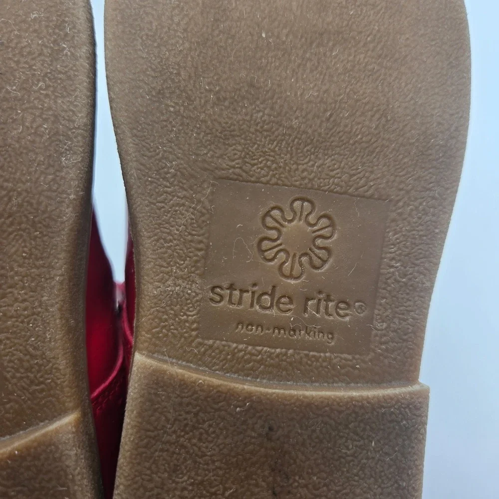 Stride Rite Mara Mary Jane Toddler Red Patent Leather Perforated Shoes 9M